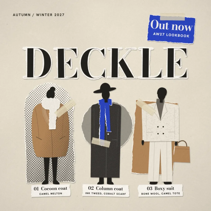 Deckle: three paper coats on oat card.